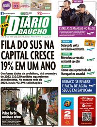 Capa do jornal Diário Gaúcho 01/02/2023