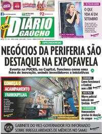 Capa do jornal Diário Gaúcho 01/09/2023