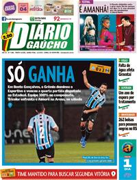 Capa do jornal Diário Gaúcho 02/02/2023