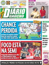 Capa do jornal Diário Gaúcho 02/10/2023