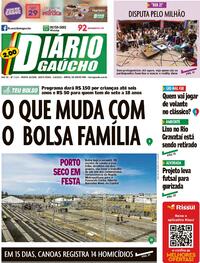 Capa do jornal Diário Gaúcho 03/03/2023