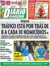Capa do jornal Diário Gaúcho 03/08/2023