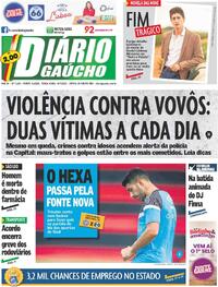 Capa do jornal Diário Gaúcho 04/07/2023