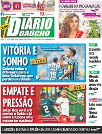 Capa do jornal Diário Gaúcho 04/09/2023