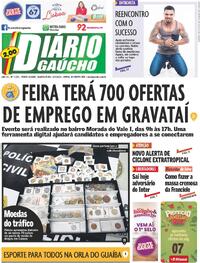Capa do jornal Diário Gaúcho 05/07/2023