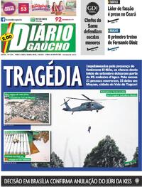 Capa do jornal Diário Gaúcho 06/09/2023