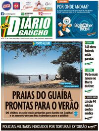 Capa do jornal Diário Gaúcho 07/01/2023