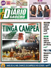 Capa do jornal Diário Gaúcho 07/03/2023