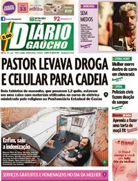 Capa do jornal Diário Gaúcho 08/03/2023