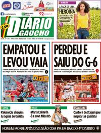 Capa do jornal Diário Gaúcho 08/05/2023