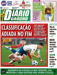 Capa do jornal Diário Gaúcho 08/06/2023