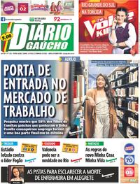 Capa do jornal Diário Gaúcho 08/07/2023