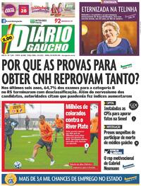 Capa do jornal Diário Gaúcho 08/08/2023