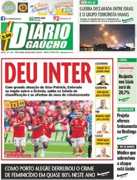 Capa do jornal Diário Gaúcho 09/10/2023