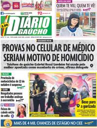 Capa do jornal Diário Gaúcho 10/08/2023