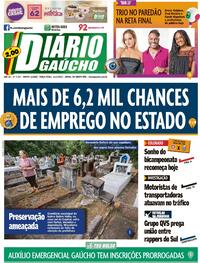 Capa do jornal Diário Gaúcho 11/04/2023