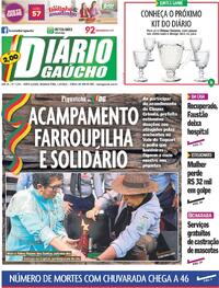 Capa do jornal Diário Gaúcho 11/09/2023