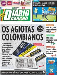 Capa do jornal Diário Gaúcho 12/07/2023