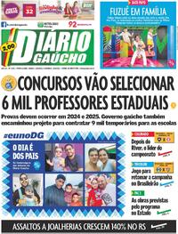 Capa do jornal Diário Gaúcho 12/08/2023
