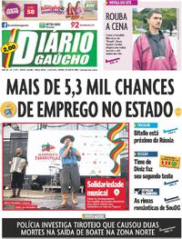 Capa do jornal Diário Gaúcho 12/09/2023