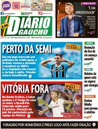 Capa do jornal Diário Gaúcho 13/02/2023