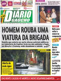 Capa do jornal Diário Gaúcho 13/09/2023