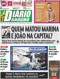 Capa do jornal Diário Gaúcho 14/07/2023