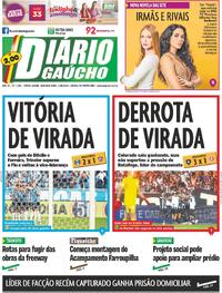 Capa do jornal Diário Gaúcho 14/08/2023