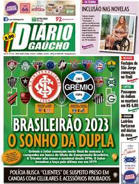 Capa do jornal Diário Gaúcho 15/04/2023