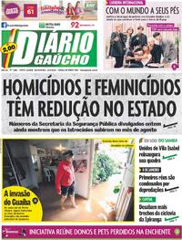 Capa do jornal Diário Gaúcho 15/09/2023