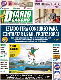 Capa do jornal Diário Gaúcho 16/03/2023