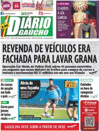 Capa do jornal Diário Gaúcho 16/08/2023