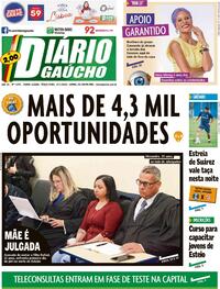 Capa do jornal Diário Gaúcho 17/01/2023