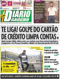 Capa do jornal Diário Gaúcho 18/08/2023