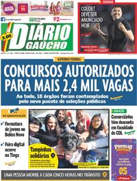 Capa do jornal Diário Gaúcho 19/07/2023