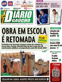 Capa do jornal Diário Gaúcho 20/01/2023