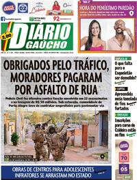 Capa do jornal Diário Gaúcho 20/04/2023