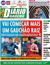 Capa do jornal Diário Gaúcho 21/01/2023