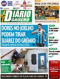 Capa do jornal Diário Gaúcho 21/06/2023