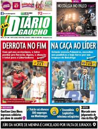 Capa do jornal Diário Gaúcho 22/09/2023