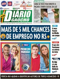 Capa do jornal Diário Gaúcho 24/01/2023