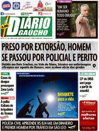 Capa do jornal Diário Gaúcho 24/05/2023