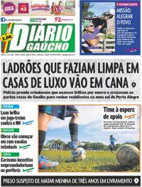 Capa do jornal Diário Gaúcho 24/08/2023
