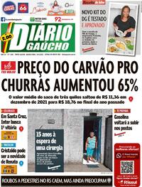 Capa do jornal Diário Gaúcho 25/01/2023