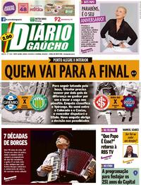 Capa do jornal Diário Gaúcho 25/03/2023
