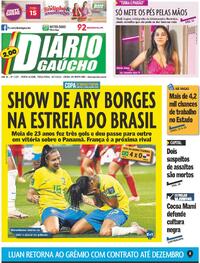 Capa do jornal Diário Gaúcho 25/07/2023