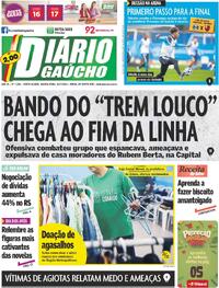 Capa do jornal Diário Gaúcho 26/07/2023