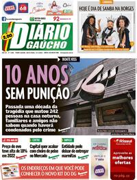 Capa do jornal Diário Gaúcho 27/01/2023