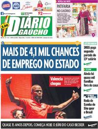 Capa do jornal Diário Gaúcho 27/06/2023