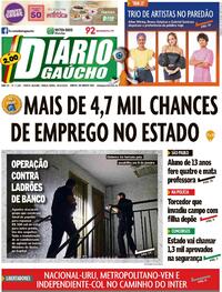 Capa do jornal Diário Gaúcho 28/03/2023